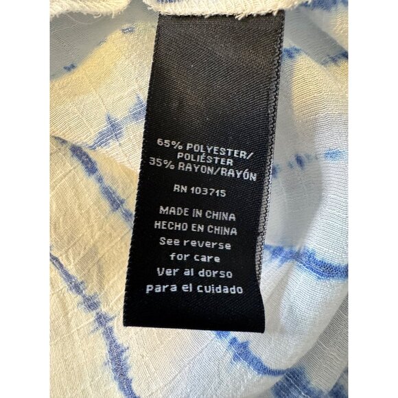 Zac & Rachel Button Up Size XL Water Color Pocket Roll Tab Sleeve NWT $48 Blouse - Picture 5 of 7